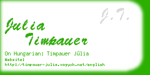 julia timpauer business card